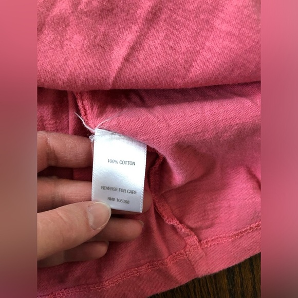 Garnet Hill Kids Girls XL Dusty Pink Pintucked Knit 100% Cotton Short-Sleeve Top - Picture 8 of 9